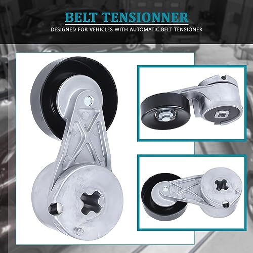 IRONTEK ‎38115 Belt Tensioner Assembly with Pulley Compatible for Ford Bronco E-150 Econoline E-150 Econoline Club Wagon E-250 Econoline #305224 49218 38001 89224 - size: 89224