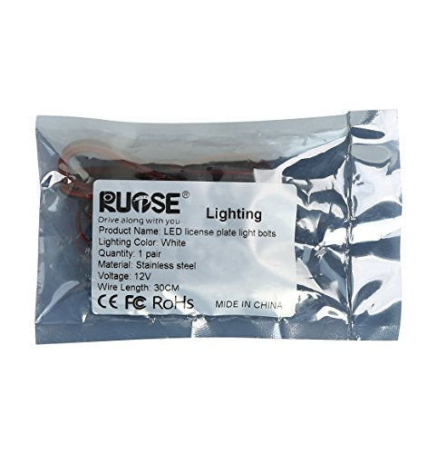 RUPSE 2pcs License Plate Light,12V Waterproof LED Bulb - color: White