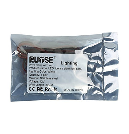 RUPSE 2pcs License Plate Light,12V Waterproof LED Bulb - color: White