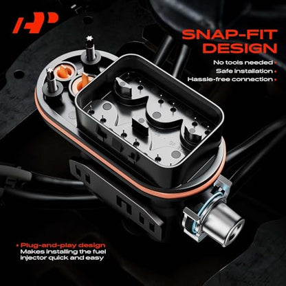 A-Premium 6 Cylinder Fuel Injector Assembly w/Bracket w/Return fuel system