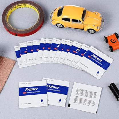 Nuanchu 8 Pcs Adhesion Promoter, High Performance Adhesion Promoter for Plastic, Double Tape Primer Increase for Automotive Molding Tape