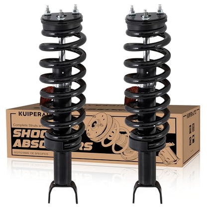 KUIPERAUTO Pair Front Struts w/Coil Spring Assembly Compatible with 2006-2008 Dodge Ram 1500 4WD 171111 Shock Absorbers - size: 2x Front Struts, style: 2006-2008