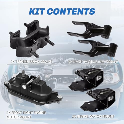 Front & Rear Engine Mount Kit Motor Mount (for Chevy Impala/Monte Carlo) - size: For Chevy Impala/Monte Carlo