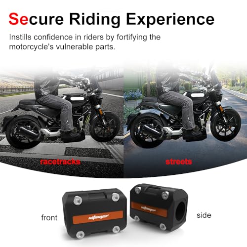 Xitomer 1 Pair 22/25/28mm Motorcycle Engine Guard Bumper Crash Bar Sliders - color: Orange