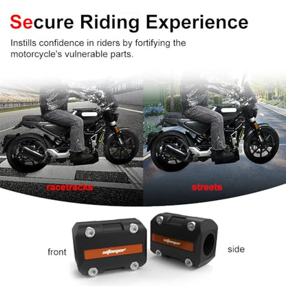 Xitomer 1 Pair 22/25/28mm Motorcycle Engine Guard Bumper Crash Bar Sliders - color: Orange