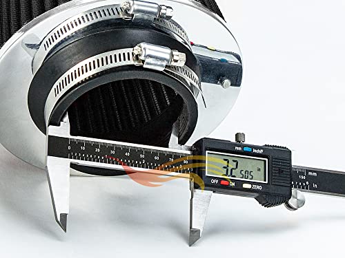 Rtunes Racing 3.25-Inch 83mm Washable Dry Clamp-On Cone Air Filter, Black - size: Universal 3.25"
