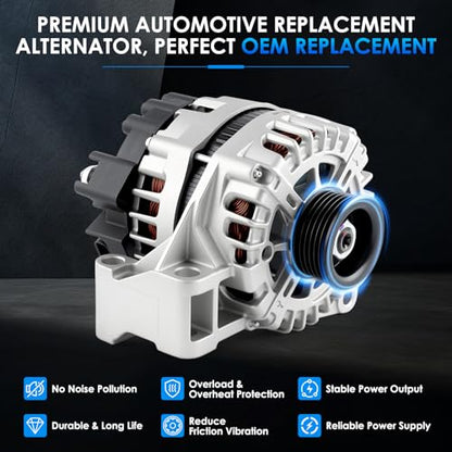 11453 Car Alternators Fit for Chevrolet Equinox Terrain SRX 2010-2012, Impala 2012-2016, Impala Limited 2014-2016, for Buick LaCrosse 2010-2016 Automotive Replacement Alternator 13502585 - size: #11453N, 11453 Alternator