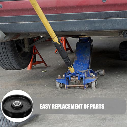 Gatuida 2pcs Hydraulic Jack Wheel Replacement Parts Front Wheels for Floor Jack Enhanced Stability and Maneuverability Easy to Install for Heavy Use