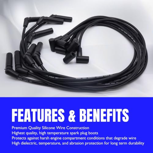 396-427-454 8MM HEI Spiral Core Ignition Spark Plug Wires - style: 396-427-454