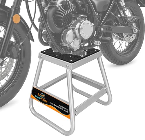 GRAND PITSTOP Motorcycle & Powersports Maintainence Stand for Dirt Bike, Silver - color: Silver