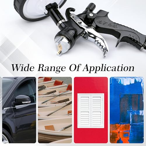 HVLP Automotive Spray Gun Kit, 10pcs 600ML Disposable Paint Cups - color: black