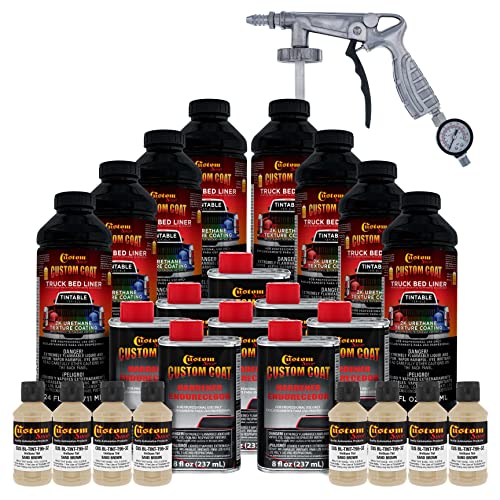 Custom Coat Sand Brown Spray-On Urethane Truck Bed Liner Kit, 2 Gallons