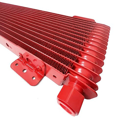 Low Pressure Drop Trans Cooler 40K Transmission Oil Cooler Kit 47391 Compatible with Heavy Duty 40,000 GVW Max including Mounting Hardware, Towing Applications and Advanced Cooling Protection LPD47391 - color: RED