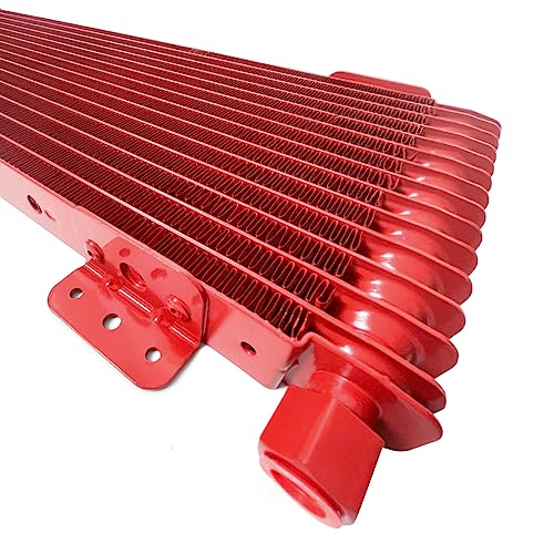 Low Pressure Drop Trans Cooler 40K Transmission Oil Cooler Kit 47391 Compatible with Heavy Duty 40,000 GVW Max including Mounting Hardware, Towing Applications and Advanced Cooling Protection LPD47391 - color: RED