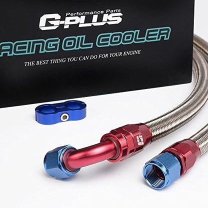 G-PLUS Universal Gold Engine Aluminum Transmission Racing Oil Cooler 10 Row - color: Gold-Japanese-style, size: 10 Row AN10
