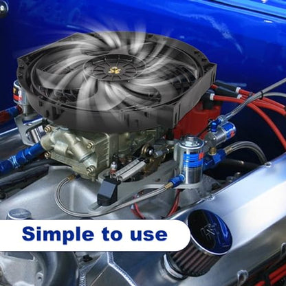 SSN 10" Black Electric Radiator Cooling Fan Assembly Kit - color: Black, size: 10" No Thermostat