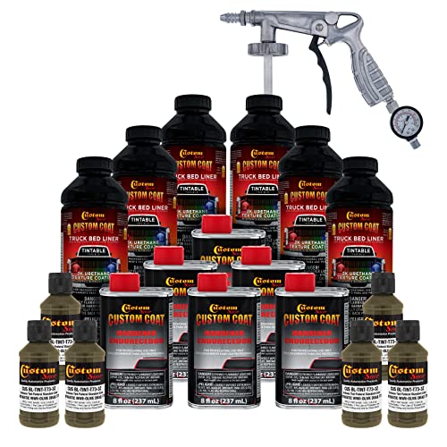 Custom Coat WWII Olive Drab Spray-On Urethane Truck Bed Liner Kit 1.5 Galn.