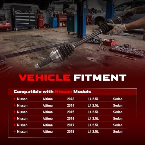 Betthand 666431 Front CV Axle Fit for Nissan Altima 13-18 L4 2.5L Sedan - size: 666431