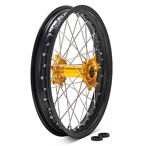 TOFR 18"x2.15" CNC Rear Wheel Rim Hub Set for Surron Ultra Bee - color: Gold, size: N/A Front 18" Rear