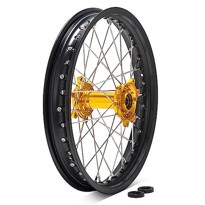 TOFR 18"x2.15" CNC Rear Wheel Rim Hub Set for Surron Ultra Bee - color: Gold, size: N/A Front 18" Rear