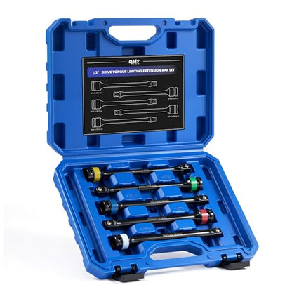 OMT Torque Limiting Extension Bar Set 5pcs 1/2" Drive Torque Sticks - size: 5 PCS