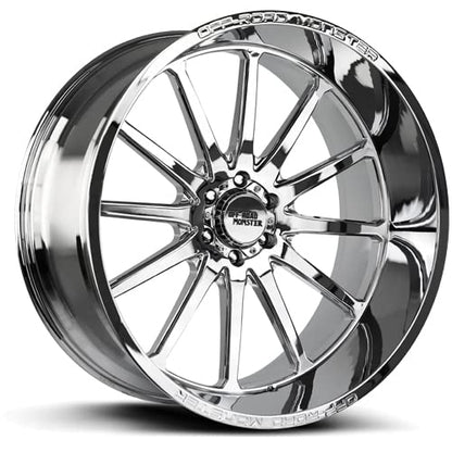 M26 Custom Wheel - 26x12, -44 Offset, 6x139.7 Bolt Pattern, 106.4mm Hub - Chrome Rim