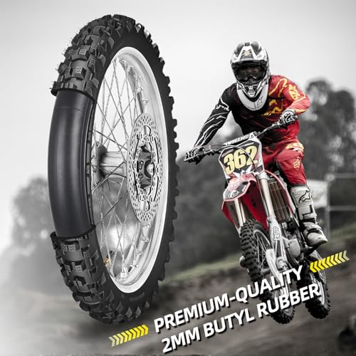 GICOOL 2.75/3.00-12" (80/100-12) Dirt Bike Butyl Inner Tube, TR4 Valve Stem - size: 2.75/3.00-12
