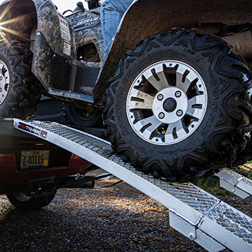 Yutrax 89-inch Folding Aluminum Truck, UTV/ATV, Motorcycle Loading Arch Ramps - Pair, 1500lb Capacity - size: 89-Inch Folding, 1500lb. Capacity