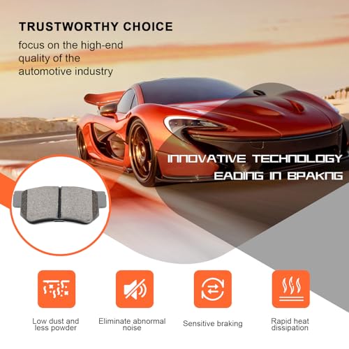 Ceramic Rear Brake Pads for Hyundai Elantra,Sonata,Santa Fe,Tucson - size: D813