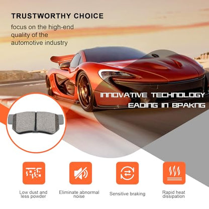 Ceramic Rear Brake Pads for Hyundai Elantra,Sonata,Santa Fe,Tucson - size: D813