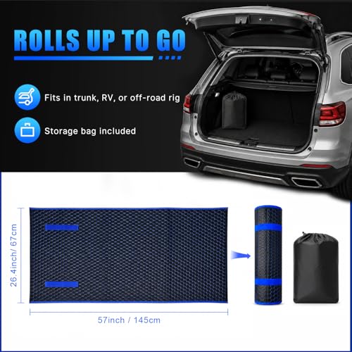 Magic Rolling Creeper Mat Portable Mechanics Mat - color: Blue & Black