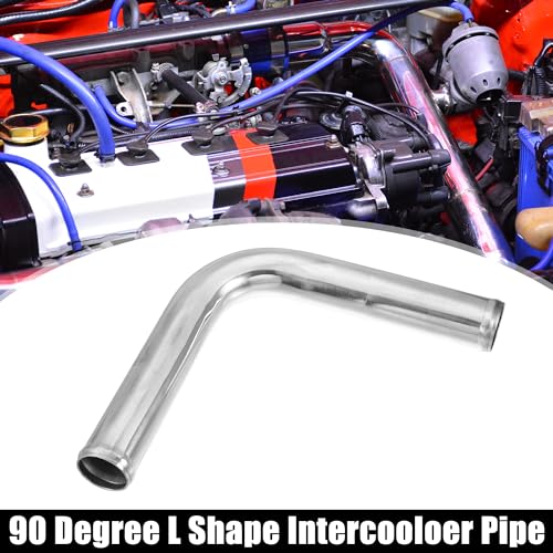 ACROPIX OD 1.50" 38mm Leg Length 6" 152mm Car Aluminum Alloy Tube Intercooler Pipe 90 Degree Bend Elbow Air Intake Joiners Tubing - Pack of 2 - size: OD 1.50"