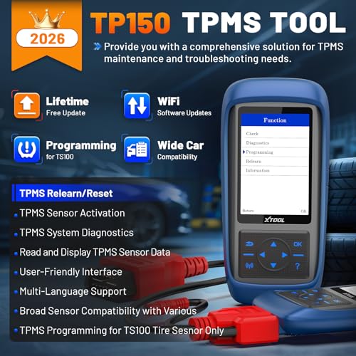XTOOL TP150 TPMS Programming Tool, 2026 Universal TPMS Relearn Tool