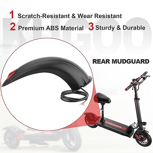 Rear Mudguard with Taillight Scooter Fender Bracket Replacement Accessory Compatible with Kugoo M4, M4Pro Electric Scooter