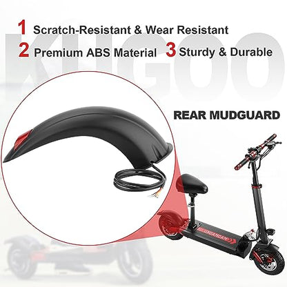 Rear Mudguard with Taillight Scooter Fender Bracket Replacement Accessory Compatible with Kugoo M4, M4Pro Electric Scooter