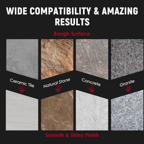 Antstone 860W Wet Polisher 4'' Electric Granite Polisher with 6 Variable Speeds 110V Wet Stone Polisher Grinder Buffer Concrete Polisher for Granite Marble Concrete Stone Countertop Floor Surface Tile