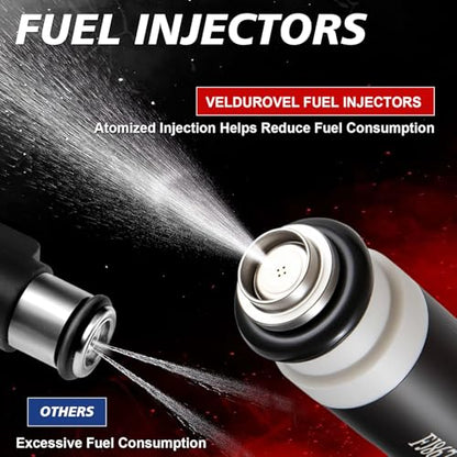 FJ867 V8 8PCS 4Holes Fuel Injectors Compatible with Ford/Mercury