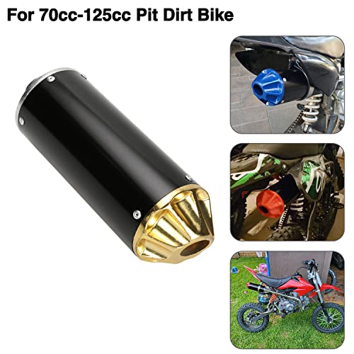 FVRITO High Performance Exhaust Pipe Muffler Silencer Assembly Kit for CRF50 XR50 Apollo DB-x14 x18 Chinese 70cc 110cc 125cc SSR Taotao DB14 DB10 Rocketa X-pro x8 Pit Dirt Bike Motocrosss Gold - color: Gold