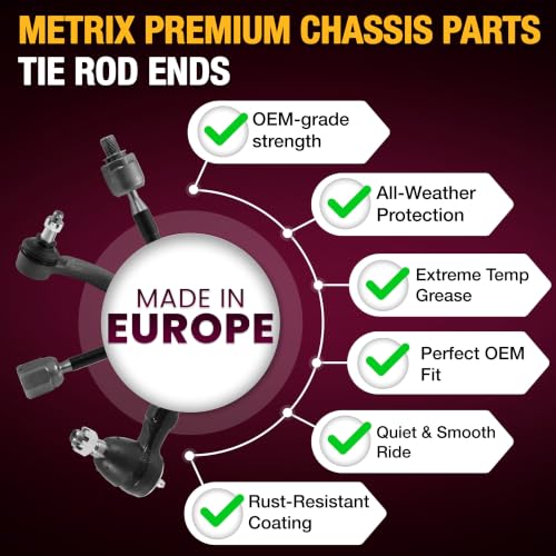 Metrix Premium Chassis Parts - Front Left & Right Outer Tie Rod End Kit - size: 90704MT