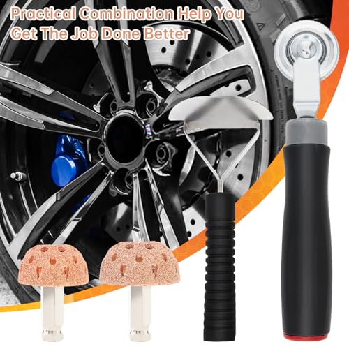 Windance Tire Repair Patch Tools,Tire Buffing Wheels 42mm 55mm for Cars Trucks Motorcycles Bicycles Electric Bicycles with Tire Patch Roller, Scraping Cutter, Tire Grinding Polishing Accessories Kit