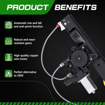 Rear Driver Side Power Window Regulator with Motor - size: C2Z26992