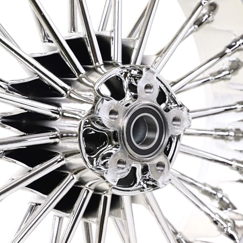 TOFR 18inch Rear 36 Fat King Spoke Wheel Rim For Harley Softail 2006-2010 - color: Chrome, size: Rear:18x5.5