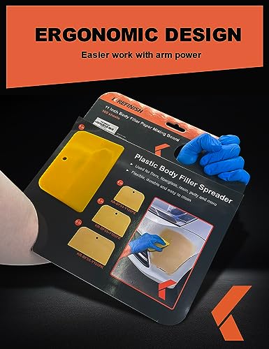 KREFINISH Body Filler Mixing Board Disposable Paper Mixing Board Sheets, Superior Mixing Pad for Contamination Free Body Filler Mixing, 100Pcs Solvent Resistant Tear-Off Quick-Mixing Papers - size: 11inch
