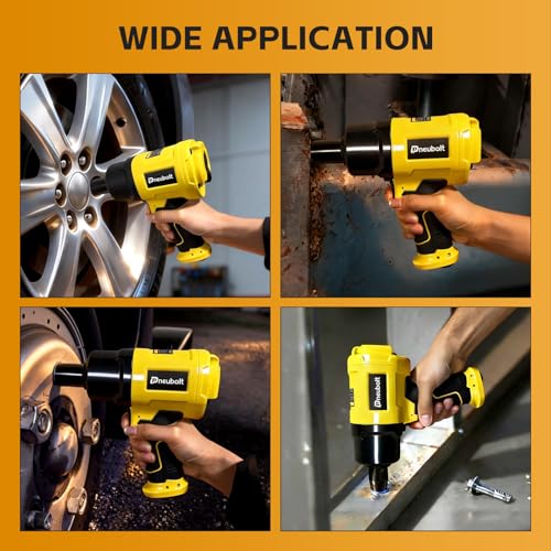 1/2" Air Impact Wrench High Torque 1750 ft-lbs, Heavy Duty Double Hammers