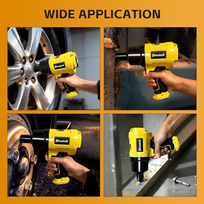 1/2" Air Impact Wrench High Torque 1750 ft-lbs, Heavy Duty Double Hammers