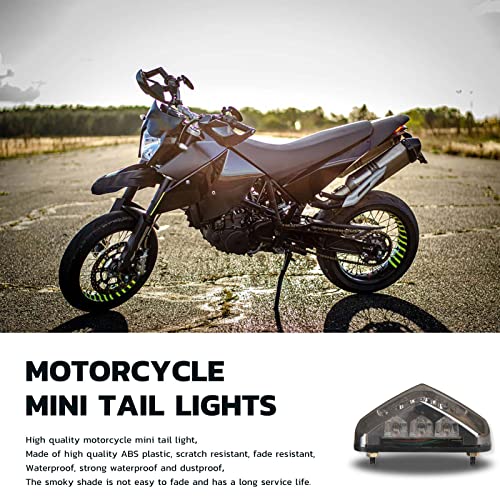 Motorcycle Led Brake Tail light License Plate Light 12V Universal Motorcycle Stop Running Lights for Quad ATV Dirt Bike Custom Chopper Street Bike - color: Smoke Lens#2