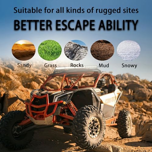 Garvee Set of 4 AT25X8-12 & AT25X10-12 6PR ATV UTV Tires - size: AT25X8-12＆AT25X10-12, style: Pattern A