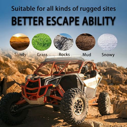 Garvee Set of 4 AT25X8-12 & AT25X10-12 6PR ATV UTV Tires - size: AT25X8-12＆AT25X10-12, style: Pattern A