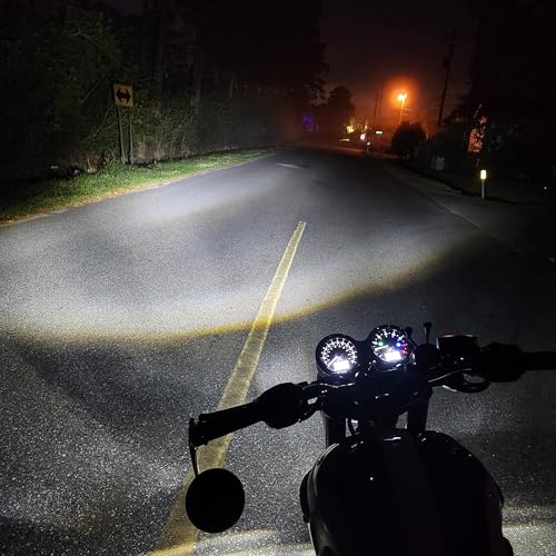 Eagle Lights 7 Inch Generation III Black LED Headlight Kit with Halo Ring DRL for Triumph T100 and T120 Models (Black Ring) - color: Black Ring