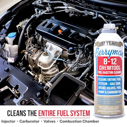 Berryman B-12 Chemtool 0116 (3 Pack) - Fuel Injector Cleaner, 15oz Towel | Carburetor & Fuel System Cleaner Additive for Cars